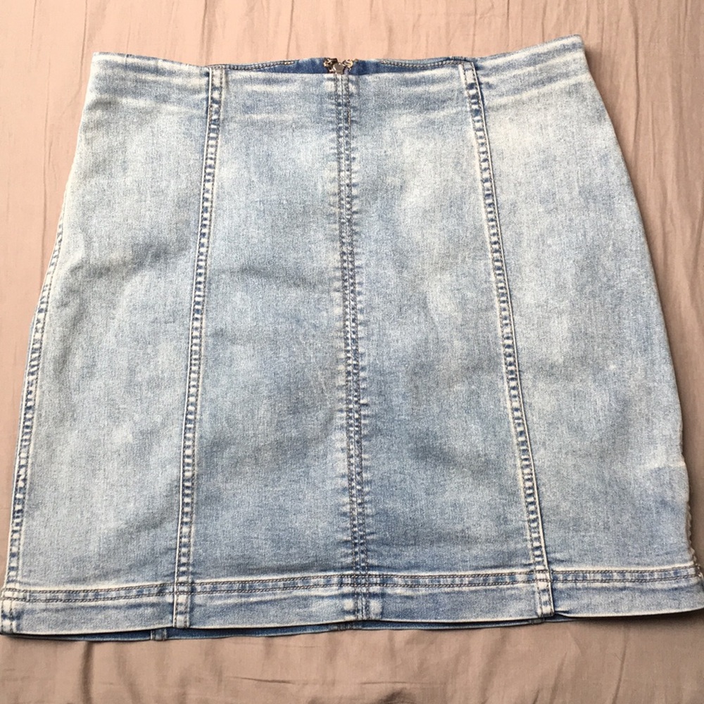 Denim free people skirt